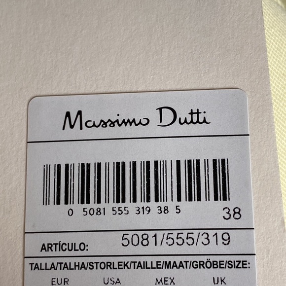 NWT. Massimo Dutti Limited Edition 100% Wool Yellow Flared Trousers. Size 6. - Picture 8 of 10